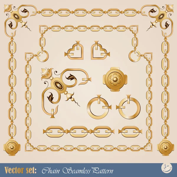 Set of chain elements — Stock Vector
