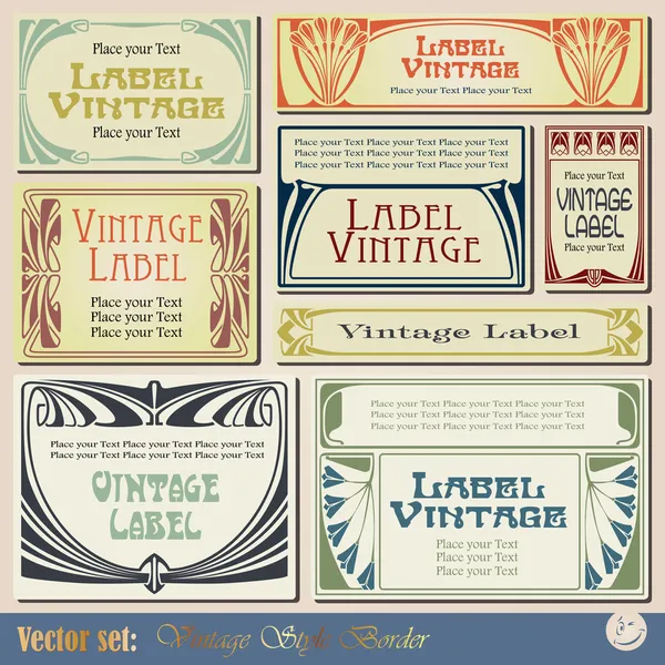 Vintage stílusú Címkék — Stock Vector