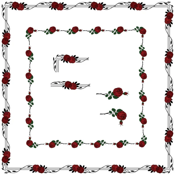 Ensemble d'éléments roses — Image vectorielle