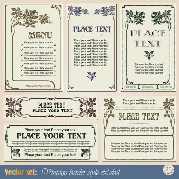 Vintage style labels — Stock Vector