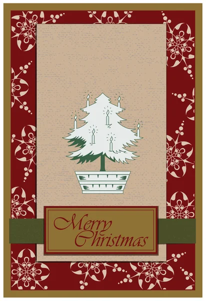 ビンテージ スタイルの背景クリスマスと冬のテーマ — ストックベクタ