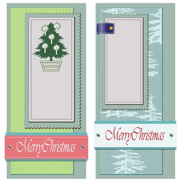 Vintage stijl achtergrondthema Kerstmis en winter — Stockvector