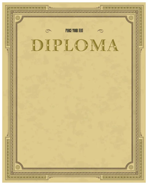 Modelo de Diploma — Vetor de Stock