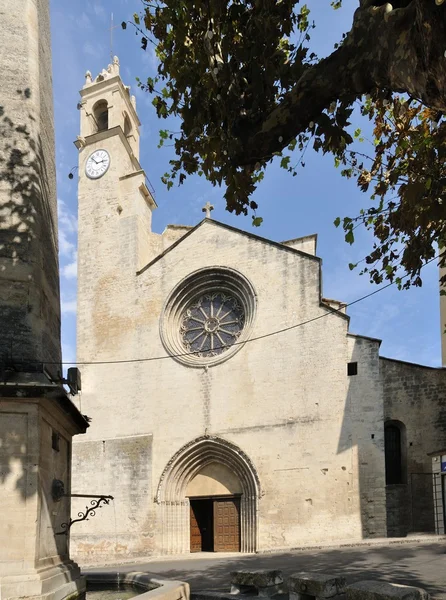 Outside the Forcalquier church, France — Stock Photo, Image