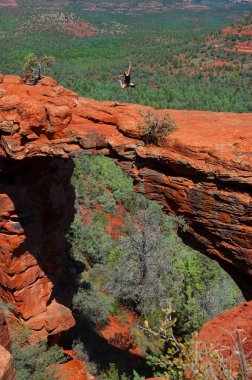 Hiker Jumping clipart