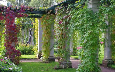 Peterhof. Alexandria Park. Farmer's Palace.Russia,built in 1859. clipart