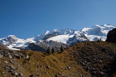 Piz Palu and Monte Bellavista - Val Morteratsch clipart