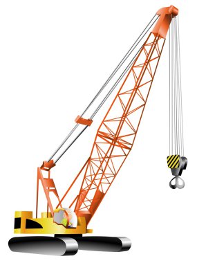 Man working on crane clipart