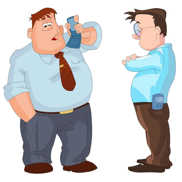Businessmen with mobile phones — Stock Vector