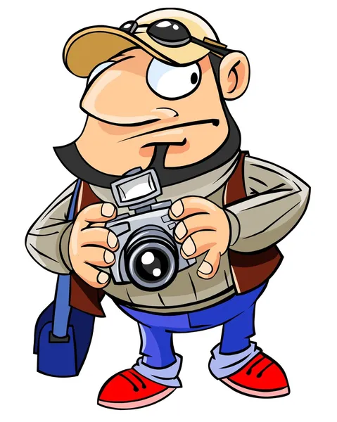 Professional photographer with a camera — Stock Photo, Image