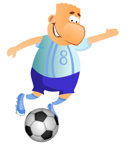 Funny soccer player — Stock Photo, Image