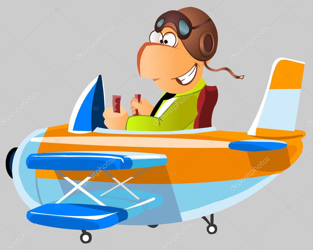 Funny man in a plane Stock Photo by ©Regisser_com 7274573