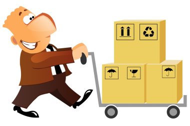 Parcel delivery. clipart