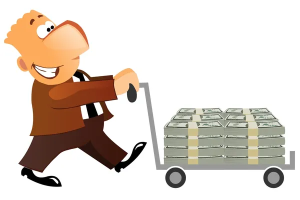Man carrying money — Stock Photo, Image