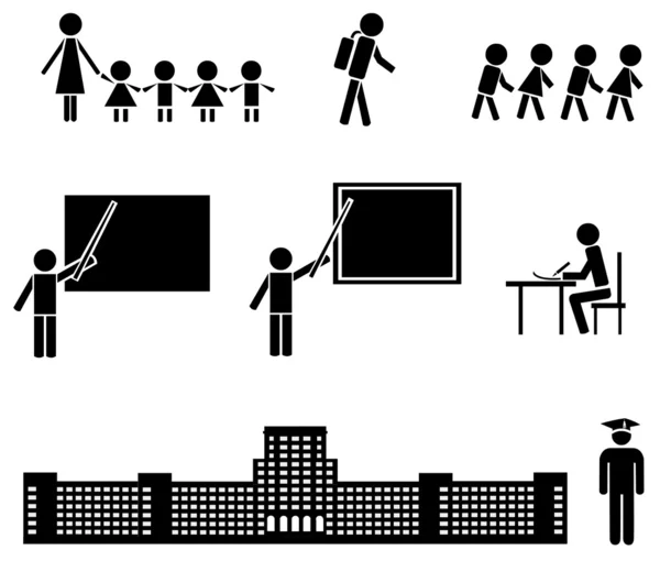 Education icons set Stock Illustration