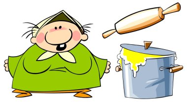 Funny granny clipart