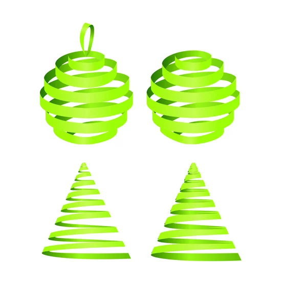 Árbol de Navidad y diseño de bolas —  Fotos de Stock