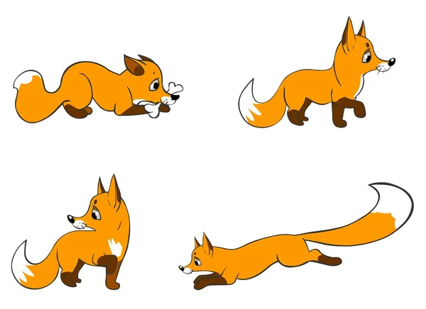卡通狐狸 — 图库矢量图片