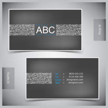 Set of creative business cards clipart