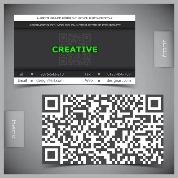 Conjunto vectorial de tarjetas de visita creativas — Vector de stock