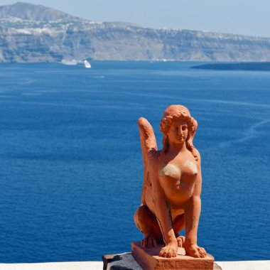 Santorini statue clipart