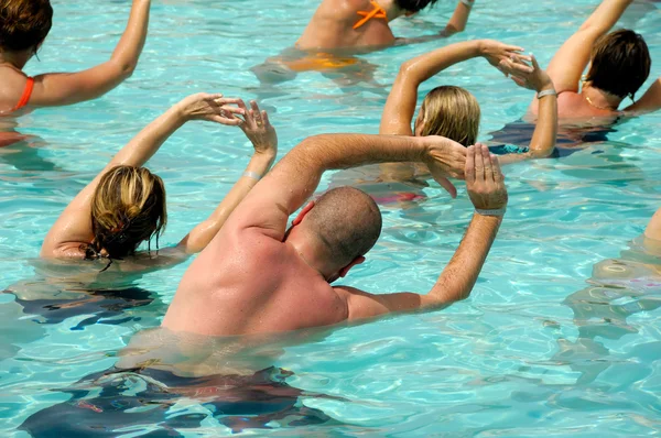 Aerobic in pool — Stock Photo, Image