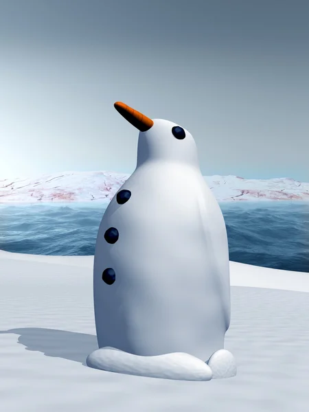 Снежный пингвин — стоковое фото