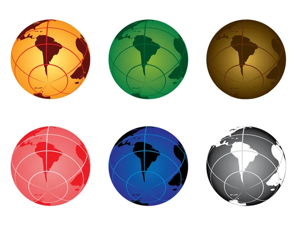 Глобус - Південна Америка — стоковий вектор