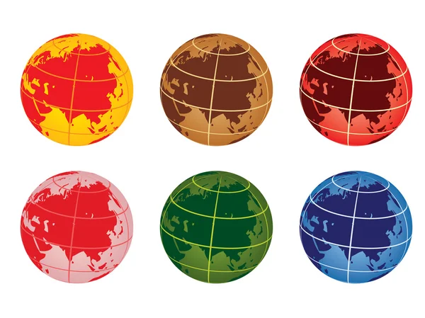Globe - Asie — Image vectorielle