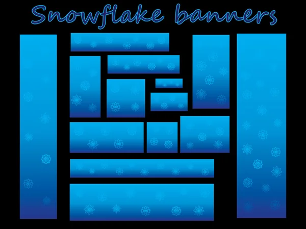 Bannières de flocon de neige — Image vectorielle