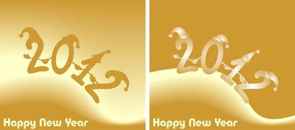 Иллюстрация: забавный Новый год — стоковый вектор
