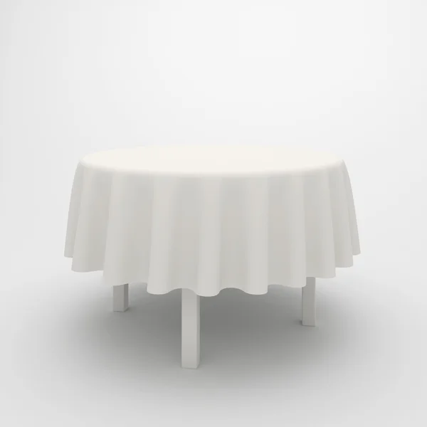 Порожній білий круглий стіл . — стокове фото