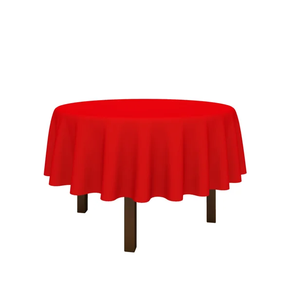 Pusty czerwony okrągły stół. — Zdjęcie stockowe