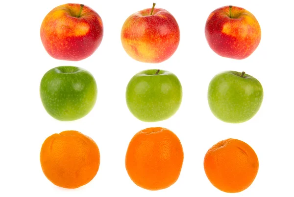 Fresh apples and oranges — Stock Photo, Image
