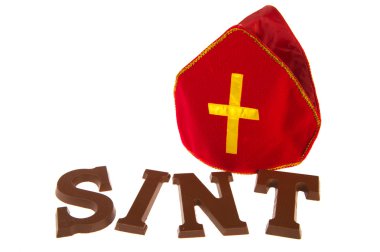 Hollandalı sinterklaas için çikolata mektuplar