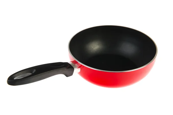 Padella wok frittura rossa — Foto Stock