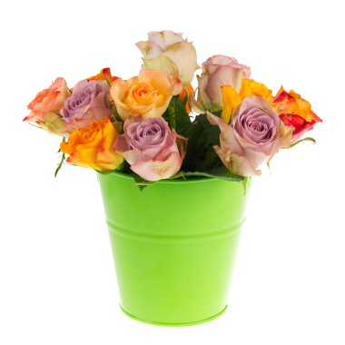 Colorful bouquet roses clipart