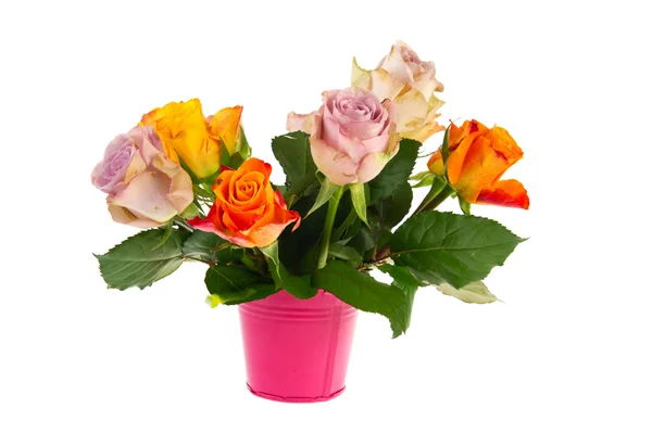 Bukett färgglada rosor — Stockfoto