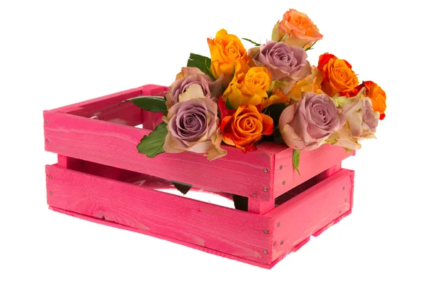 Crate roses — Stock Photo, Image