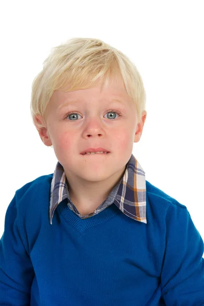 Retrato de um menino loiro — Fotografia de Stock