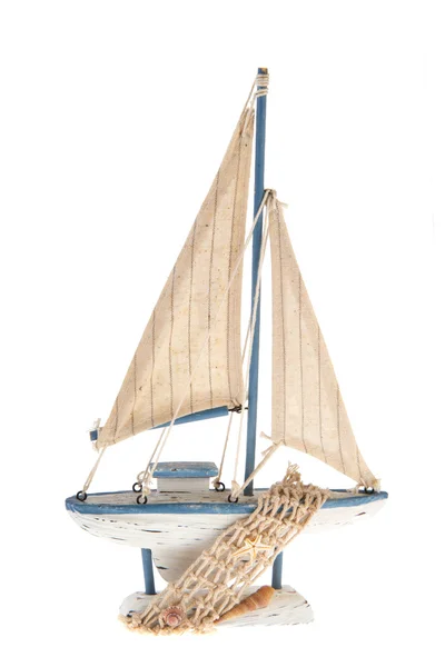 Vecchia barca a vela in miniatura — Foto Stock