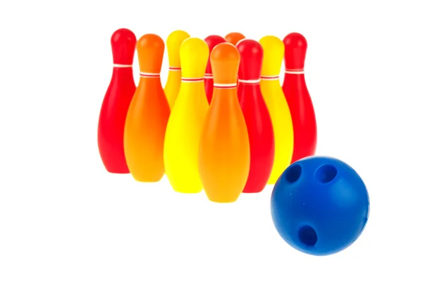 Boules de bowling et épingles — Photo