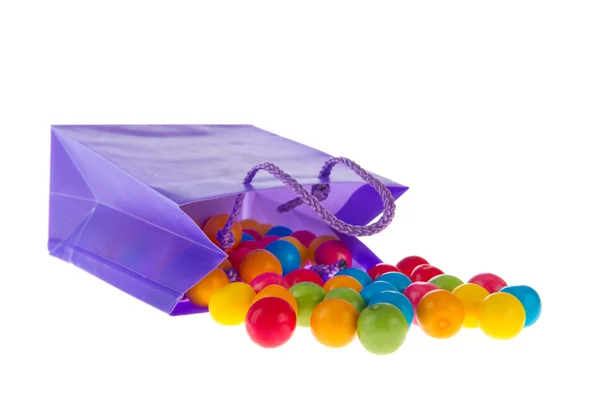 stock image Candy bag with chewing gum balls