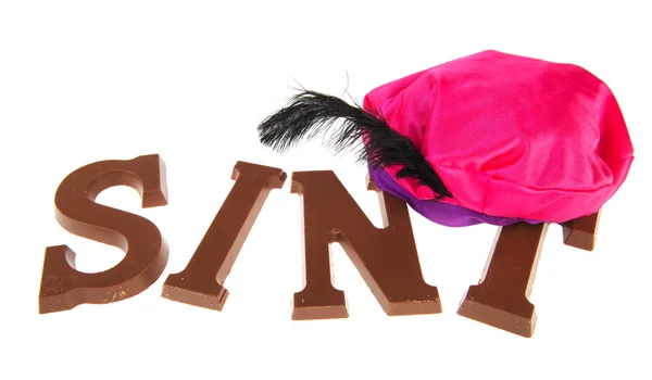 Sinterklaas cartas de chocolate — Fotografia de Stock