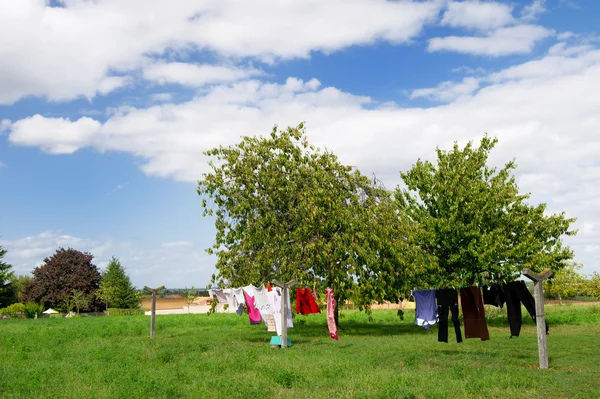 Hanging laundry — Stock Photo, Image