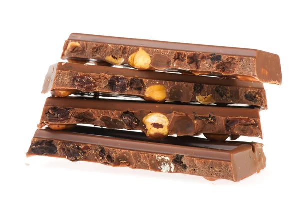 Čokoládové chuncks s ořechy — Stock fotografie