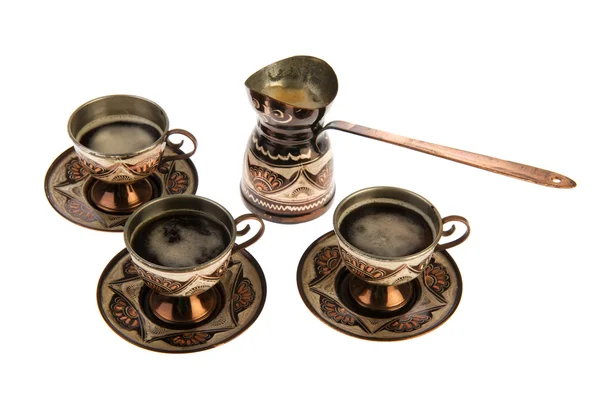 stock image Turkish coffee set