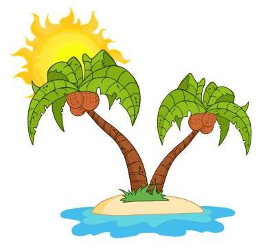 Double Palm Tree clipart