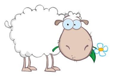 Grazing Sheep clipart