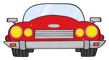 Red Convertible Car clipart